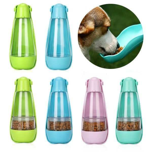 dog water bottle with bowl